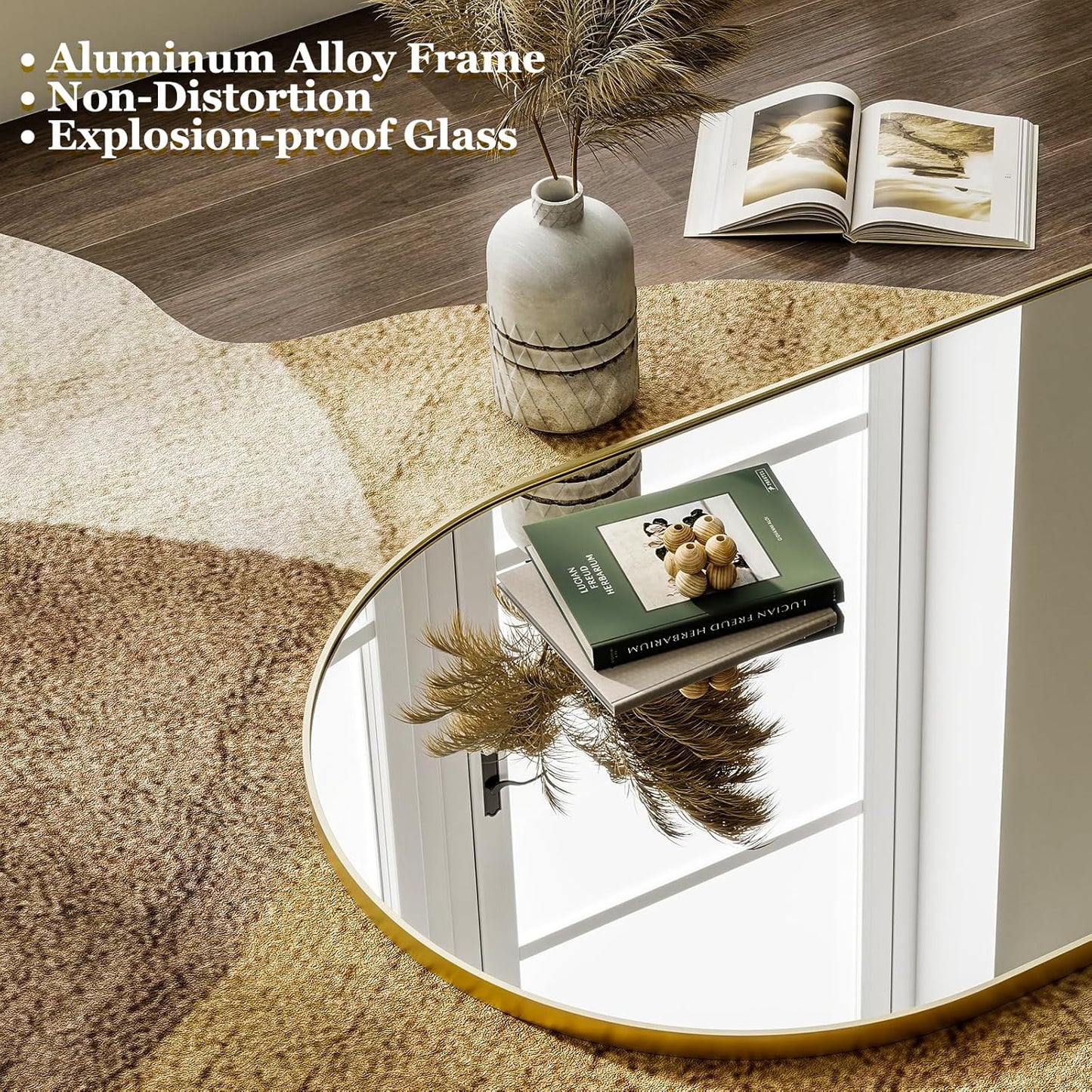 64" Arched Full-Length Mirror 🪞 Modern Freestanding & Wall-Mount Home Decor