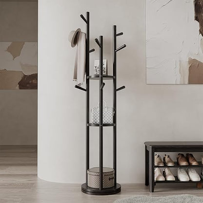 Freestanding Entryway Coat Rack 🧥 Stylish Modern Home Organizer for Bags & Hats