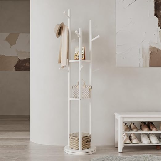 Freestanding Entryway Coat Rack 🧥 Stylish Modern Home Organizer for Bags & Hats