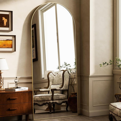 64" Arched Full-Length Mirror 🪞 Modern Freestanding & Wall-Mount Home Decor