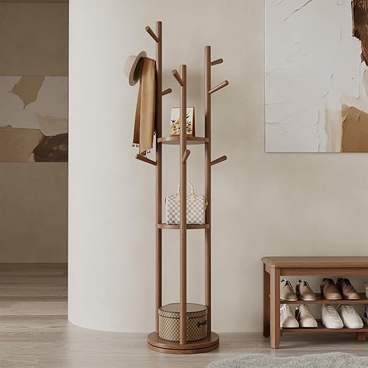 Freestanding Entryway Coat Rack 🧥 Stylish Modern Home Organizer for Bags & Hats