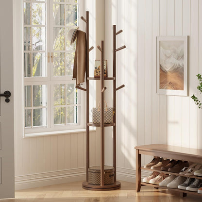 Freestanding Entryway Coat Rack 🧥 Stylish Modern Home Organizer for Bags & Hats