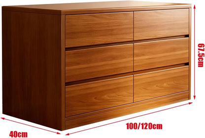 6-Drawer Storage Cabinet 🏠 Elegant Rosewood Organizer for Home Essentials, Bedroom, Living Room & Office