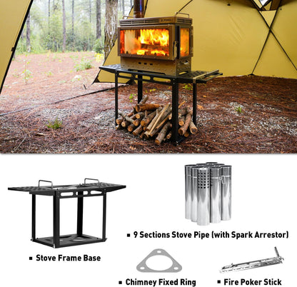 Portable Wood-Burning Camping Stove 🔥 Outdoor Cooking Stove for Hiking, Fishing & Adventure