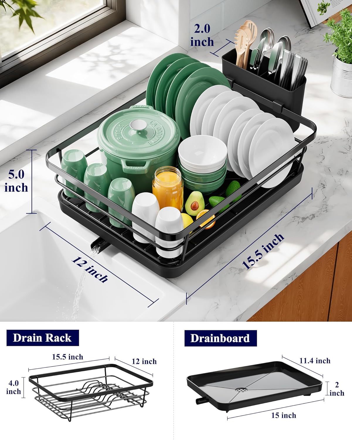 Space-Saving Kitchen Rack 🥄 Stainless Steel Counter Organizer for Pantry, Utensils & Accessories