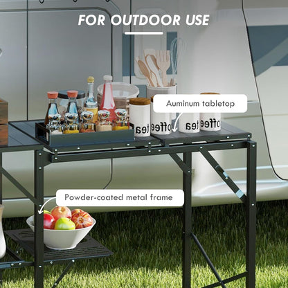 Folding Portable Camping Table 🏕️ Adjustable Outdoor Travel Table for Hiking, Picnic & Adventure