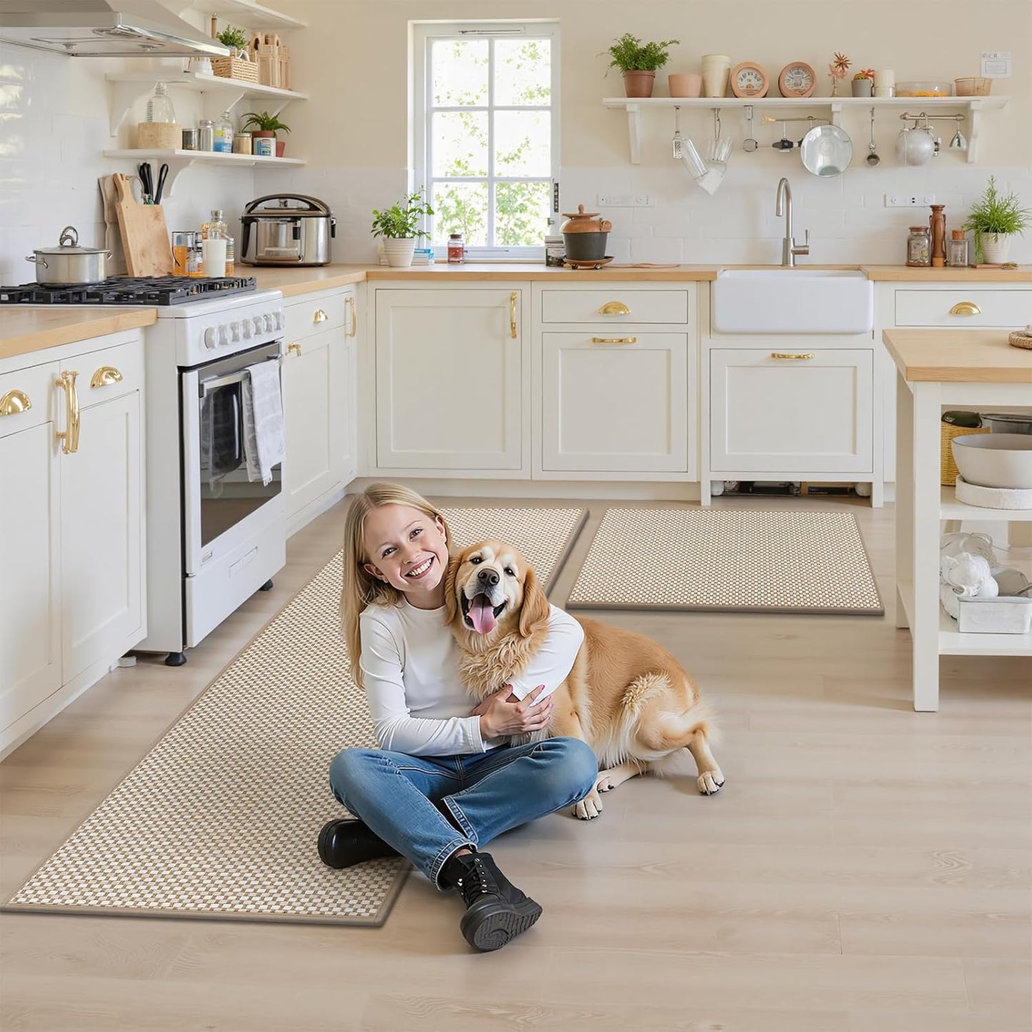 Washable Cushioned Runner Rug 🏡 Non-Slip Durable Floor Mat for Hallways, Kitchens & Entryways
