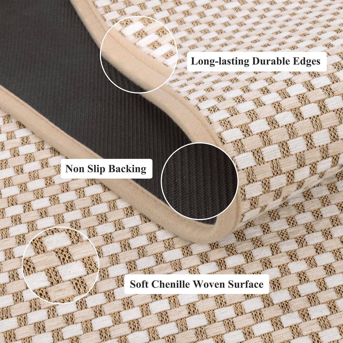 Washable Cushioned Runner Rug 🏡 Non-Slip Durable Floor Mat for Hallways, Kitchens & Entryways