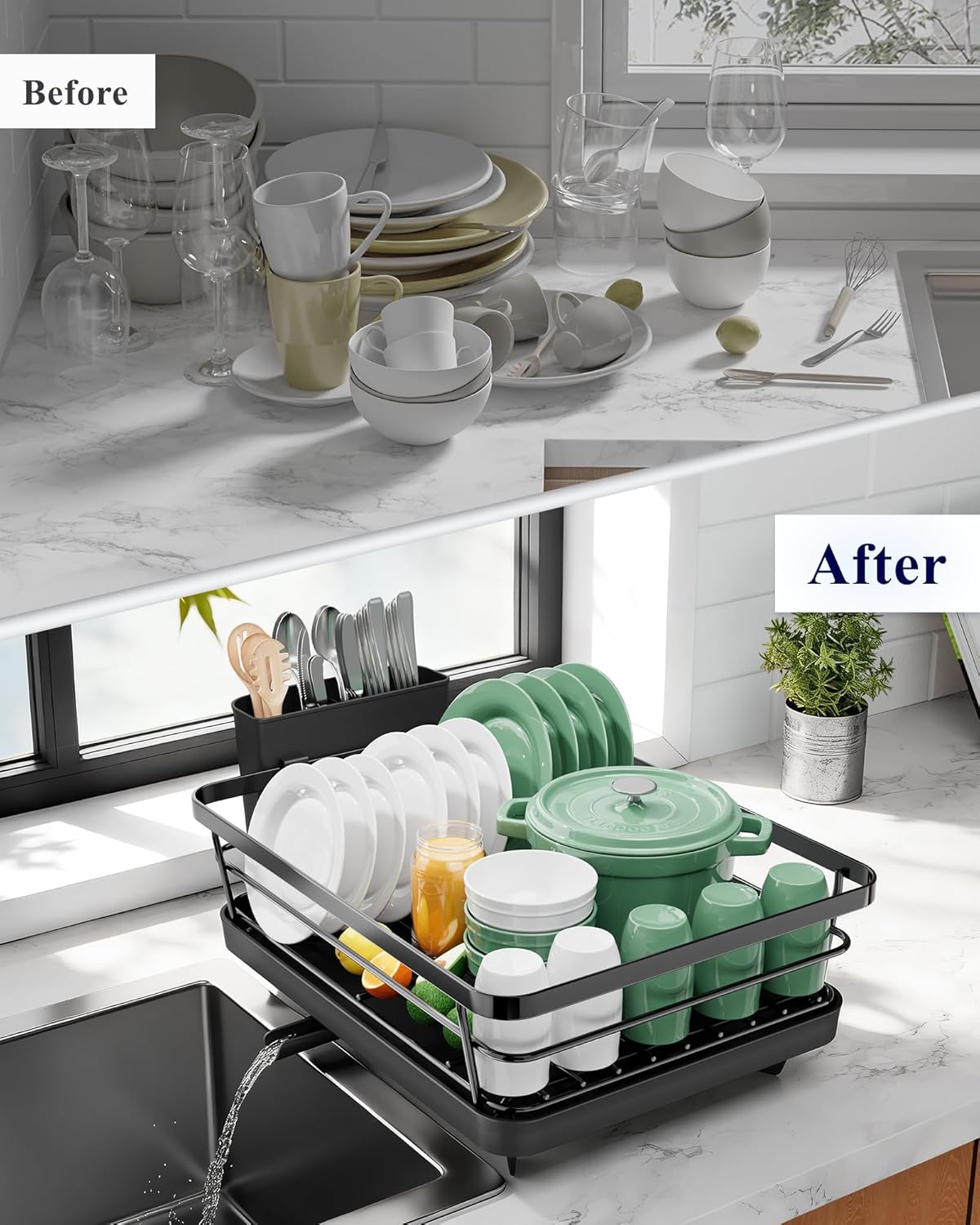 Space-Saving Kitchen Rack 🥄 Stainless Steel Counter Organizer for Pantry, Utensils & Accessories