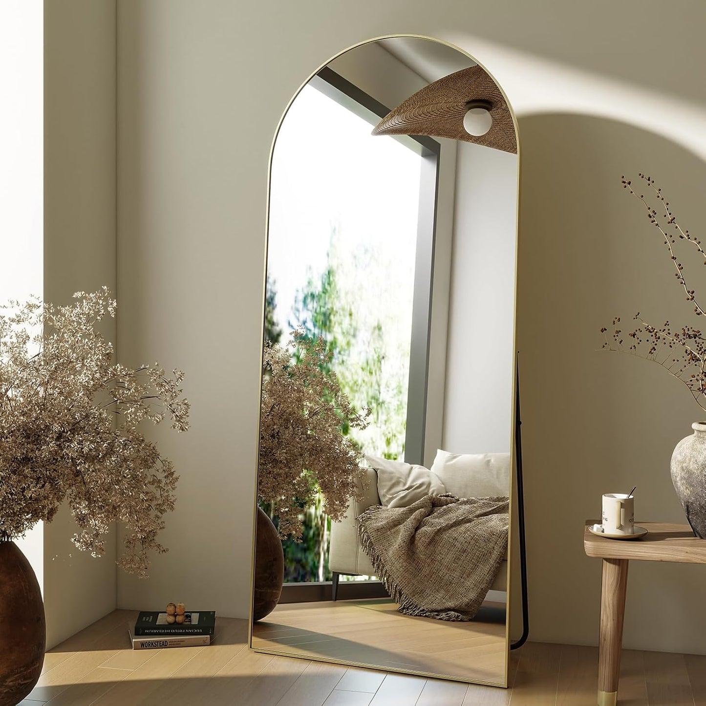 64" Arched Full-Length Mirror 🪞 Modern Freestanding & Wall-Mount Home Decor