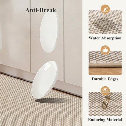 Washable Cushioned Runner Rug 🏡 Non-Slip Durable Floor Mat for Hallways, Kitchens & Entryways
