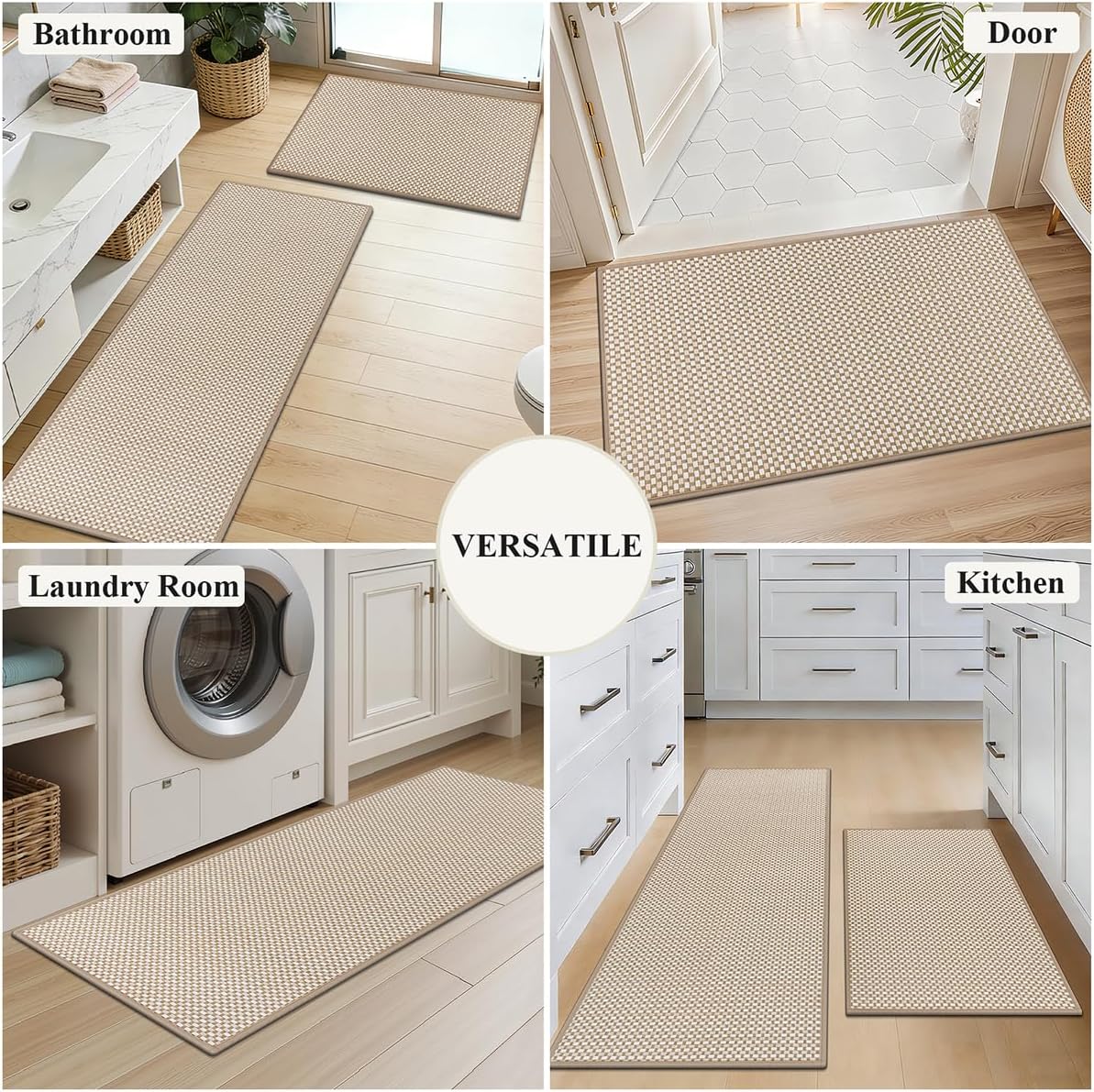 Washable Cushioned Runner Rug 🏡 Non-Slip Durable Floor Mat for Hallways, Kitchens & Entryways