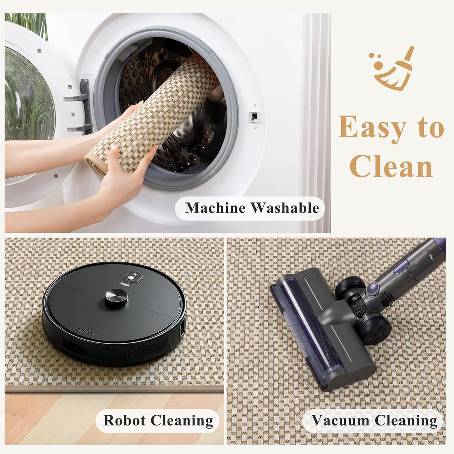 Washable Cushioned Runner Rug 🏡 Non-Slip Durable Floor Mat for Hallways, Kitchens & Entryways