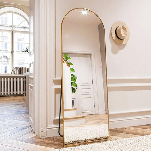 64" Arched Full-Length Mirror 🪞 Modern Freestanding & Wall-Mount Home Decor