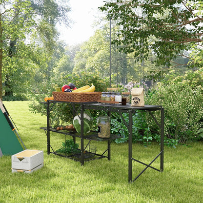 Folding Portable Camping Table 🏕️ Adjustable Outdoor Travel Table for Hiking, Picnic & Adventure