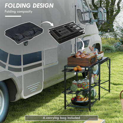 Folding Portable Camping Table 🏕️ Adjustable Outdoor Travel Table for Hiking, Picnic & Adventure
