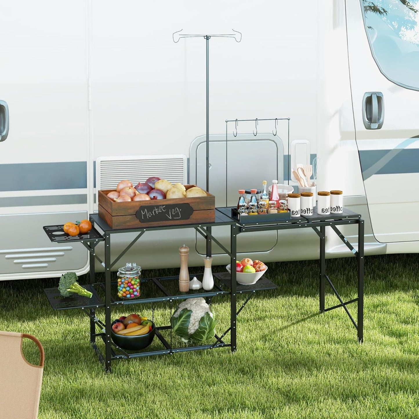 Folding Portable Camping Table 🏕️ Adjustable Outdoor Travel Table for Hiking, Picnic & Adventure