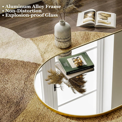 64" Arched Full-Length Mirror 🪞 Modern Freestanding & Wall-Mount Home Decor
